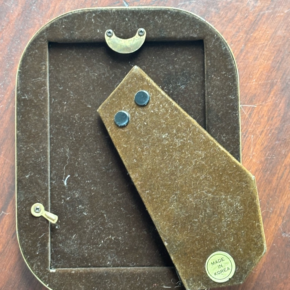 Vintage Solid Brass Puffy Picture Frame - Picture 9 of 10